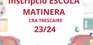 Inscripció ESCOLA MATINERA 2023/24